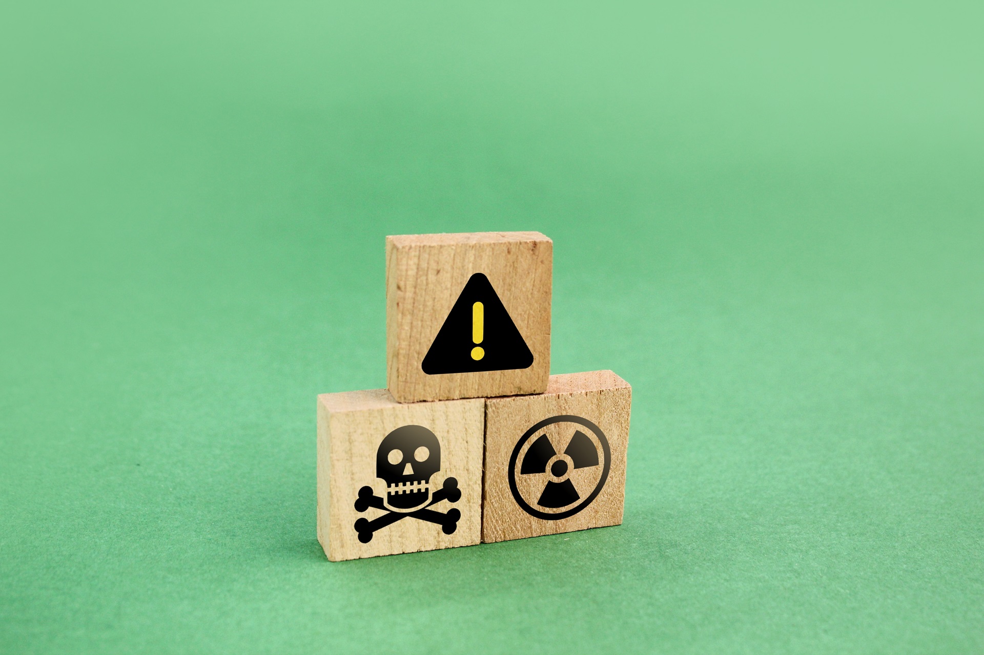 Toxic signs on a block
